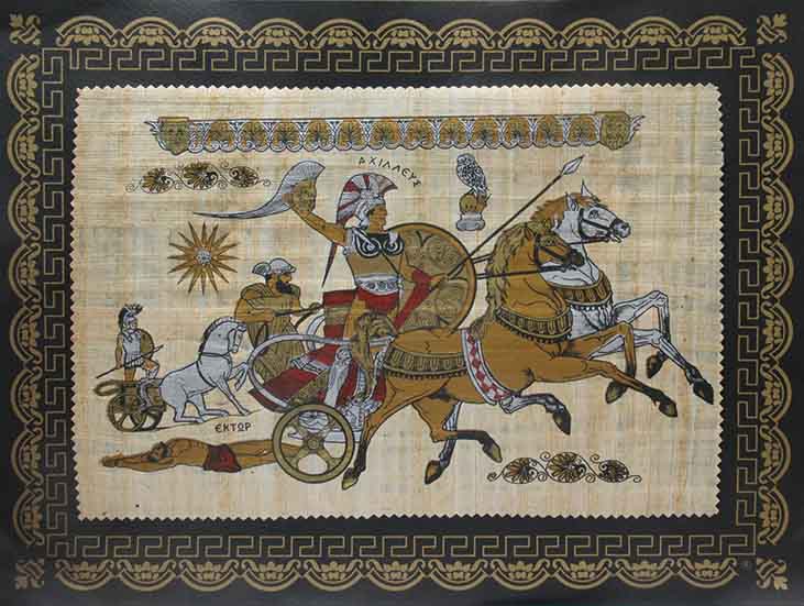 パピルス画 (パピルス画 古代エジプト / 絵画 額装 (サインあり パピルス画 (パピルス画 古代エジプト / 絵画 額装 (サインあり
